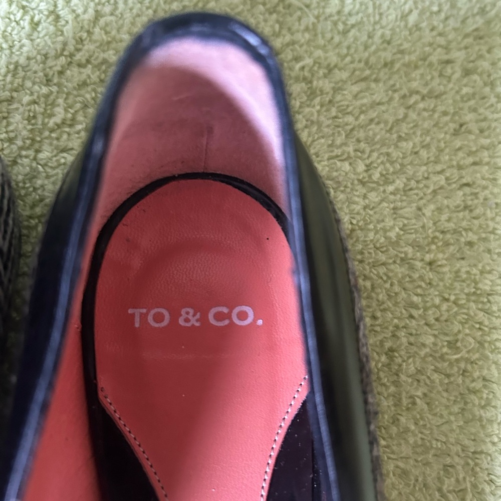 TO & CO Italy Elegant Black and Gray Women's Flats - Picture 9 of 12